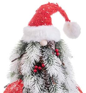 BigBuy Christmas Vánoční stromeček Bílý Červený Zelená Plastické Polyfoam materiál 21 x 21 x 45 cm