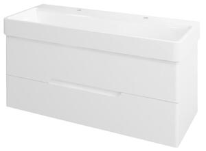 Sapho MEDIENA umyvadlová skříňka 117x50,5x48,5cm, bílá mat/bílá mat, MD120