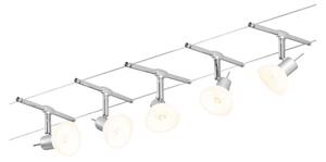 Paulmann 94136 - SADA 5xGU5,3/10W Kompletní lankový systém SHEELA 230V chrom