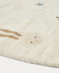 Krémový vlněný dětský koberec ø 120 cm Yanil – Kave Home