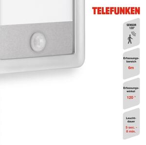 Telefunken 313904TF-LED Venkovní nástěnné svítidlo se senzorem LED/16W/230V IP44