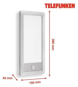 Telefunken 313904TF-LED Venkovní nástěnné svítidlo se senzorem LED/16W/230V IP44