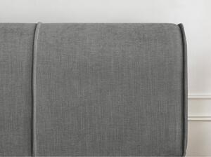 Šedá čalouněná dvoulůžková postel s úložným prostorem s roštem 160x200 cm Vernon – Bobochic Paris