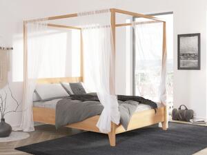 Buková postel s baldachýnem - Canopy Odstín moření: Buk přírodní, Rozměr: 120x200