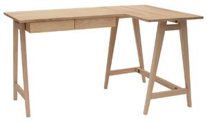 Dřevěný rohový pracovní stůl RAGABA LUKA 135 x 85 cm, pravý