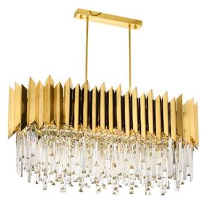 Lustr na řetězu CRYSTALLINE 8xE27/40W/230V zlatá
