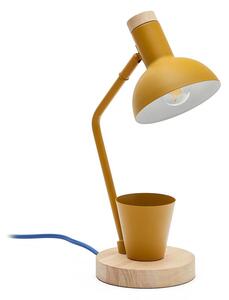 Stolní lampa v hořčicové barvě s kovovým stínidlem (výška 37 cm) Katia – Kave Home