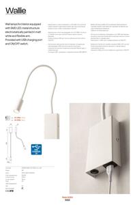 Redo 01-2755 - LED Flexibilní lampička WALLIE LED/3W/230V USB CRI 90 černá