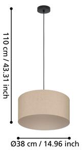 Eglo 900859 - Lustr na lanku FENIGLIA 1xE27/40W/230V