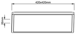 Brilliant - LED Stropní svítidlo MILTON LED/24W/230V 42x42 cm bílá