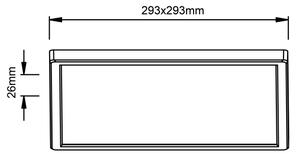 Brilliant - LED Stropní svítidlo MILTON LED/18W/230V 29,3x29,3 cm bílá