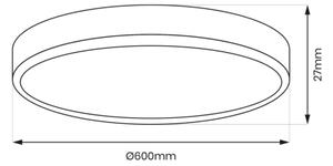 LED Stropní svítidlo MAQ LED/50W/230V 3000/4000/6500K IP40 černá
