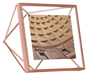 Umbra, Geometrický fotorámeček Prisma 10 x 10 cm | měděný