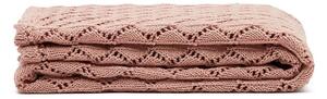 Růžová bavlněná pletená dětská deka 70x100 cm Ria – Kave Home