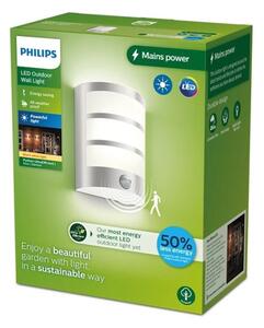 Philips - LED Venkovní nástěnné svítidlo se senzorem PYTHON LED/3,8W/230V IP44