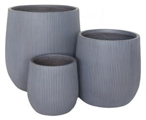 Sada květináčů Denton, šedé, Ø 31,5/44/57 cm – House Nordic