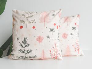 XPOSE® Bavlněný povlak na polštář SKANDINÁVSKÉ VÁNOCE 40x40 cm 2ks