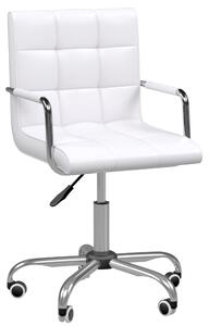 Kancelářská ergonomická židle HOMCOM 84-99 cm bílá