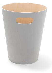 Dřevěný odpadkový koš Umbra Woodrow 28 cm | světlo-šedý