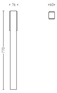 Philips - LED Venkovní lampa STRATOSPHERE LED/3,8W/230V 77 cm 2700K IP44