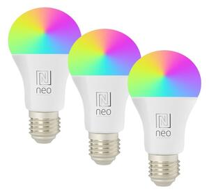 Immax NEO 07712CDO-SADA 3xLED RGB Stmívatelná žárovka E27/9W/230V Wi-Fi Tuya+DO