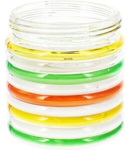 Repelentní svíčka Citronella Stripes, 780 g, 11 v 12 cm, zelená