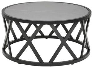 KONFERENČNÍ STOLEK, černá, světle šedá, kov, kámen, 75/35/75 cm Livetastic, Online Only