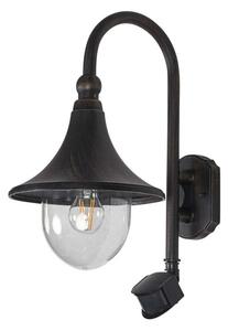 Lindby - Daphne Venkovní Nástěnné Svítidlo s Sensor Antique Black