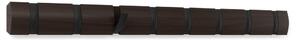 Umbra, Dřevěný věšák na zeď Flip 8 s kovovými háčky | tmavě hnědý