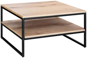 KONFERENČNÍ STOLEK, barvy dubu, černá, dřevo, kov, kompozitní dřevo, 80/70/45 cm MID.YOU, Online Only