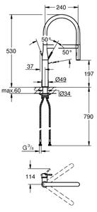 GROHE 30294GN0 - Dřezová baterie ESSENCE zlatá