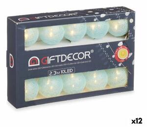 Gift Decor LED řetězová světla Kugla Modrý 2,3 m (12 kusů)