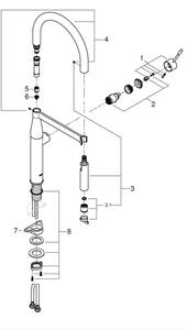 GROHE 30294GN0 - Dřezová baterie ESSENCE zlatá
