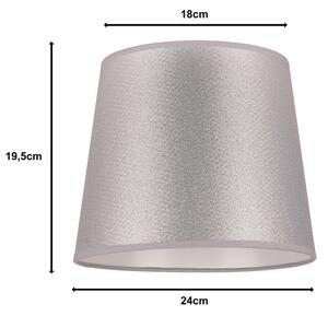 Duolla - Stínidlo k stolní lampě CLASSIC M E27 pr. 24 cm stříbrná