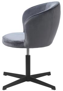 Šedá sametová konferenční židle Unique Furniture Gain