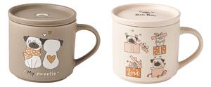 Béžovo-světle hnědé porcelánové hrnky v sadě 2 ks 35 ml – Brandani