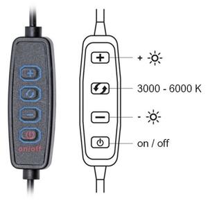 Ecolite LU13C-CR-LED Stmívatelná stolní lampa PRIM LED/10W/230V 3000-6000K černá