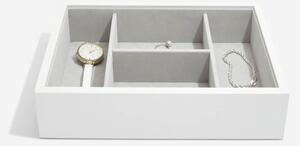 Stackers, Box na šperky Orchid White Leather Watch/Accessories Layer | bílá 75443