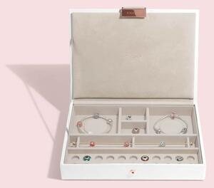 Stackers, Šperkovnice Limited Edition White & Rose Gold Charm Jewellery Box Lid | bílá