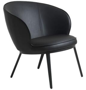 Černé koženkové křeslo Unique Furniture Gain