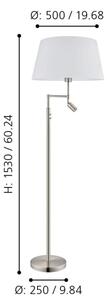Eglo/Edi Light 55961 - LED Stojací lampa SANTANDER 1xE27/11W/230V + LED/2,3W