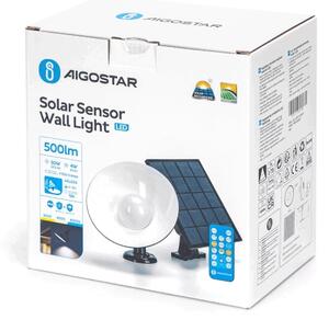 Aigostar - LED Solární svítidlo se senzorem LED/3,2V 3000K/4000K/6500K IP65 + DO