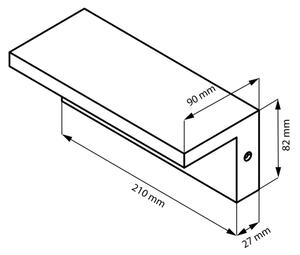 LED Venkovní nástěnné svítidlo TESA LED/10W/230V IP54 černá