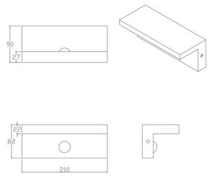 LED Venkovní nástěnné svítidlo se senzorem TESA LED/10W/230V IP54 černá