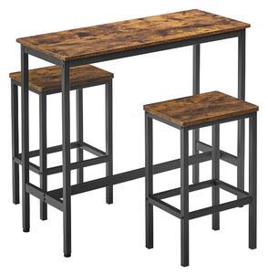 BAROVÁ SADA, hnědá, černá, 100/40/90 cm Boxxx - Barové stoly, Online Only
