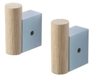 Muuto - Attach Hook Set of 2 Oak/Pale Blue