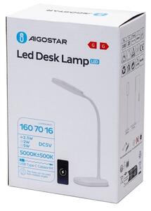 Aigostar - LED Stmívatelná stolní lampa s bezdrátovým nabíjením LED/2,5W/5V bílá