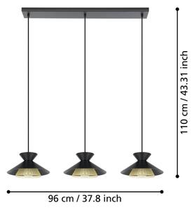 Eglo 43886 - Lustr na lanku GRIZEDALE 3xE27/40W/230V
