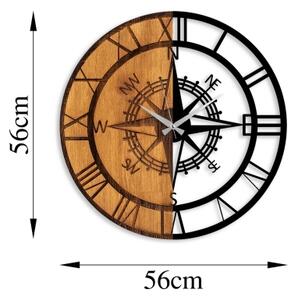 Nástěnné hodiny pr. 56 cm 1xAA dřevo/kov