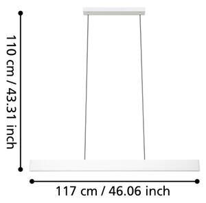 Eglo 31436 - LED RGBW Stmívatelný lustr na lanku ANDREAS-Z LED/38W/230V bílá